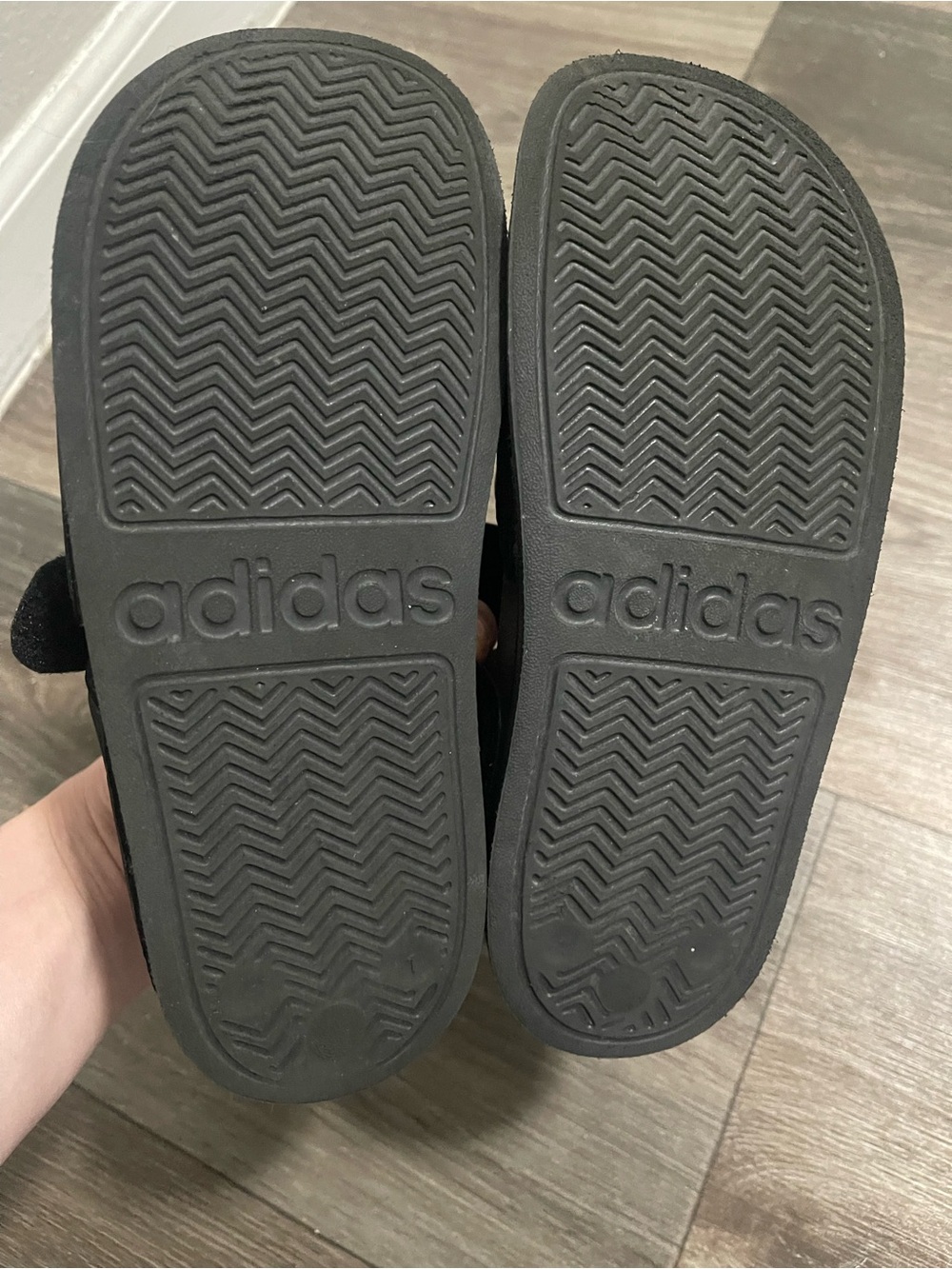 adidas Kids black Adilette Sandals - Picture 6 of 10